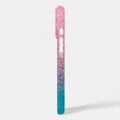 Glittergradiënt roze Case-Mate iPhone case (Achterkant / Links)
