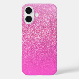 Glittergradiënt roze iPhone 16 hoesje