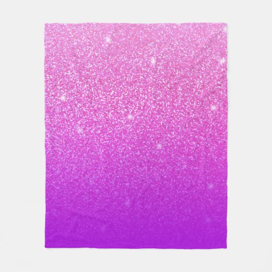 Glittergradiënt roze fleece deken (Voorkant)