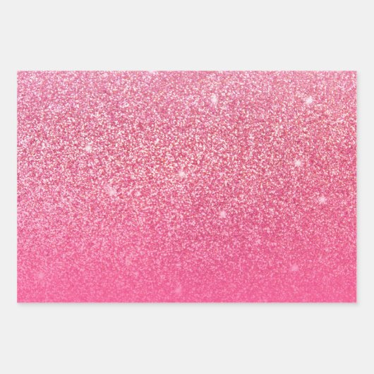 Glittergradiënt roze inpakpapier vel (Voorkant)