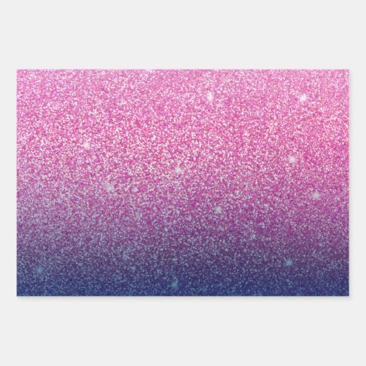 Glittergradiënt roze inpakpapier vel (Voorkant)