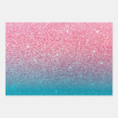 Glittergradiënt roze inpakpapier vel (Voorkant 2)