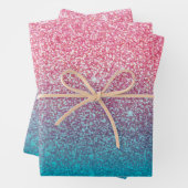 Glittergradiënt roze inpakpapier vel (In situ)