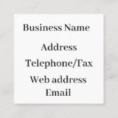 Glittergradiënt voor gepersonaliseerd roos vierkante visitekaartje (Achterkant)