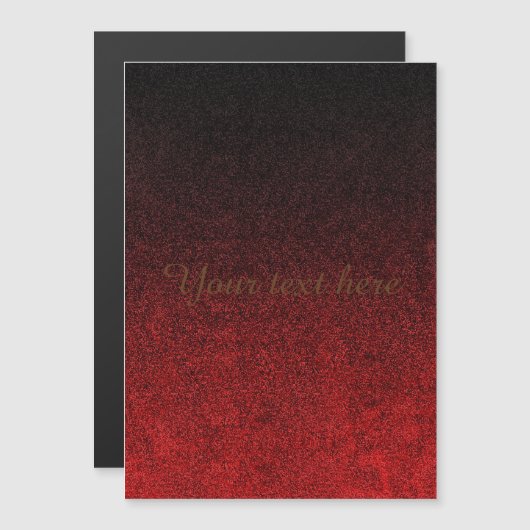 Glittergradiënt voor zwart-rood (Voorkant / Achterkant)