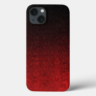Glittergradiënt voor zwart-rood iPhone 13 hoesje