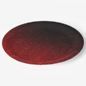 Glittergradiënt voor zwart-rood papieren bordje (Gekanteld)