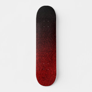 Glittergradiënt voor zwart-rood persoonlijk skateboard