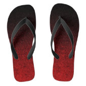 Glittergradiënt voor zwart-rood teenslippers (Voetbed)