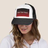 Glittergradiënt voor zwart-rood trucker pet (In situ)