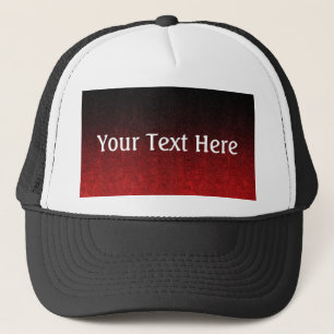 Glittergradiënt voor zwart-rood trucker pet