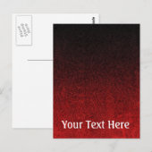 Glittergradiënt voor zwart-wit en rood briefkaart (Voorkant / Achterkant)