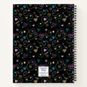 Glitterharten - Faux Glitter Patroon Notitieboek (Achterkant)