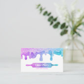 Glitterhologram Koken Bakkerij logo Visitekaartje (Staand voorkant)