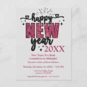 Glitterie oudejaarsfeest briefkaart (Voorkant)