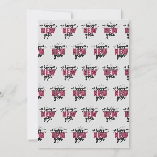 Glitterie oudejaarsfeest kaart (Achterkant)