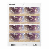 Glitterie sprankelende gouden cupcake chef script  etiket (Full Sheet)