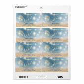 Glitterie sprankelende gouden cupcake chef script  etiket (Full Sheet)