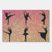 Glitterig Ballet Dans Ballerina Dancer Inpakpapier Vel (Voorkant 2)