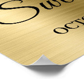 Glitterig Bord Gouden Glam Zachte Rand Foto Sweet  Poster (Hoek)