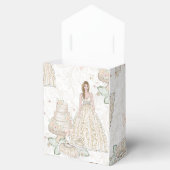 Glitterig bruids huwelijkspatroon bedankdoosjes (Geopend)