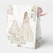 Glitterig bruids huwelijkspatroon bedankdoosjes (Achterkant)