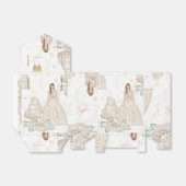 Glitterig bruids huwelijkspatroon bedankdoosjes (Uitgevouwen)