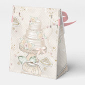 Glitterig bruids huwelijkspatroon bedankdoosjes (Achterkant)