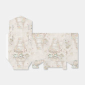 Glitterig bruids huwelijkspatroon bedankdoosjes (Uitgevouwen)