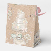 Glitterig bruids huwelijkspatroon bedankdoosjes (Achterkant)