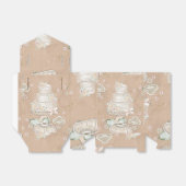 Glitterig bruids huwelijkspatroon bedankdoosjes (Uitgevouwen)