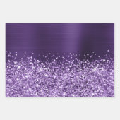 Glitterig donkerviolet faux Folie Inpakpapier Vel (Voorkant 2)