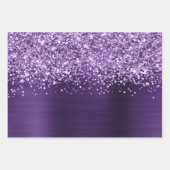 Glitterig donkerviolet faux Folie Inpakpapier Vel (Voorkant)