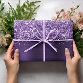 Glitterig donkerviolet faux Folie Inpakpapier Vel