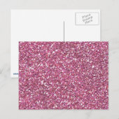Glitterig glanzend roze glitters briefkaart (Voorkant / Achterkant)