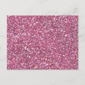 Glitterig glanzend roze glitters briefkaart (Voorkant)