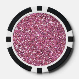 Glitterig glanzend roze glitters pokerchips