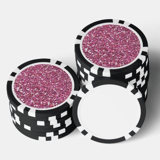 Glitterig glanzend roze glitters pokerchips (Opstapeling)