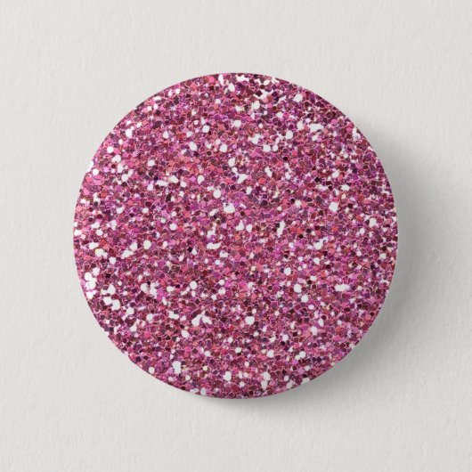 Glitterig glanzend roze glitters ronde button 5,7 cm (Voorkant)