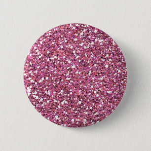 Glitterig glanzend roze glitters ronde button 5,7 cm