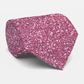 Glitterig glanzend roze glitters stropdas (Opgerold)