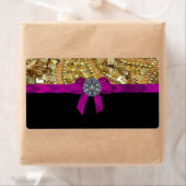 Glitterig goud en zwart etiket (Insitu)