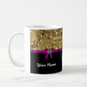 Glitterig goud en zwart koffiemok (Links)