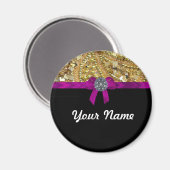Glitterig goud en zwart magneet (Voorkant / Achterkant)