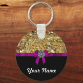 Glitterig goud en zwart sleutelhanger (Voorkant)
