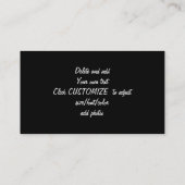 Glitterig goud en zwart visitekaartje (Achterkant)