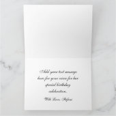 Glitterig Gouden Folie Faux Glitter Monogram Kaart (Binnen)