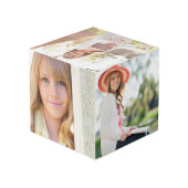 Glitterig Gouden Folie Mis XV Años Foto Kubus (Achter hoekig)