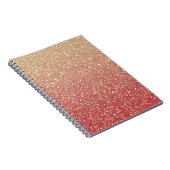 Glitterig Gouden Meloen Notitieboek (Rechterzijde)