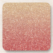 Glitterig Gouden Meloen Onderzetter (Voorkant)